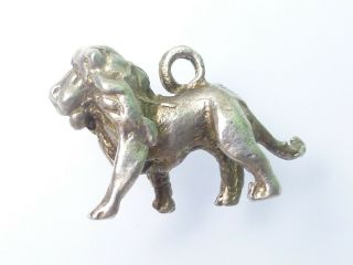 Vintage 925 Sterling Silver Leo Lion Mgm Bravery And Courage Charm 1.  5g J246