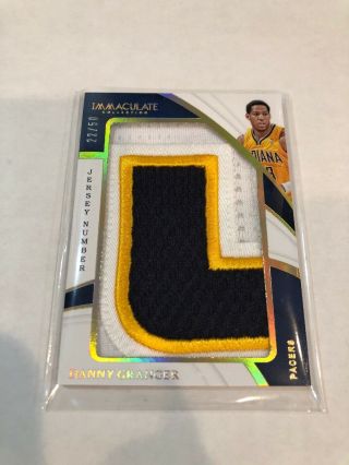 2018 - 19 Immaculate Basketball Jersey Number Jumbo Patch Danny Granger /50