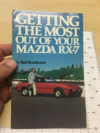 Vintage Brochure Getting Most Out Of Your Mazda Rx - 7 Sports Car Bob Bondurant