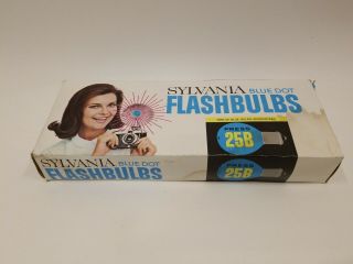 Vintage Sylvania Blue Dot Flashbulbs Press 25b 12 Pack Camera Flash Bulbs Nos A8