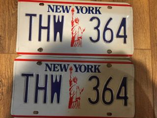 A York Statue Of Liberty License Plate 1990s