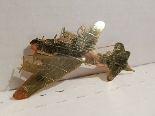 Morrill Boeing Flying Fortress B - 17g Gold Ornament Rare Find