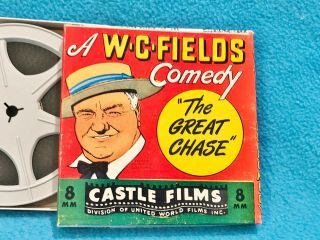 VINTAGE CASTLE FILMS - W.  C.  FIELDS in THE GREAT CHASE - 8mm - No.  813 2