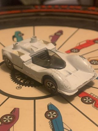 Hot Wheels Redline Chaparral 26 Race Car Die - Cast 1968 White Mattel Vintage.
