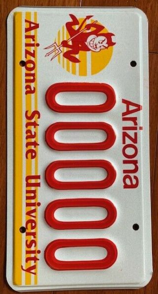 Arizona State University / Sample / Prototype License Plate 00000