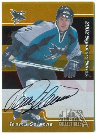 Teemu Selanne 2001 - 02 In The Game Itg Bap Signature Series Autograph Gold - Lts