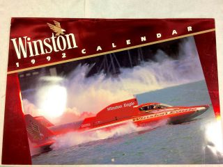 Vntg 1992 Winston Boat And Car Racing Calendar 19 " X 11 "