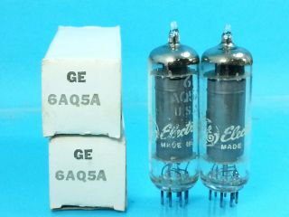 Ge 6aq5 A 6gh5 1962 Vacuum Tube Date Match Pair Power Raunchy Tone Nos Nib