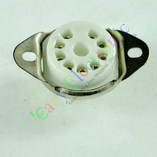 8pc 9pin Mini Ceramic Vacuum Tube Socket For 12ax7 12au7 Ecc83 Ecc82 Audio Amps