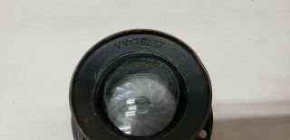 Antique Brass lens 5 in F 4 for studio portrait camera w/ aperture 2