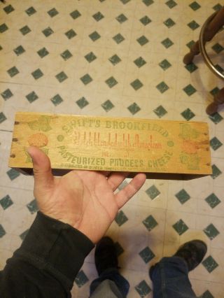 Vintage Wooden Cheese Box Swift 