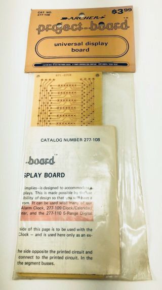 Vintage Archer Radioshack - Universal Display Board - (listing For Codytech Only