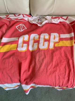 Russian Hockey Jersey Cccp 10 Bure Tackla Red White Yellow Jersey