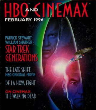 Vintage Hbo & Cinemax Program Guide February 1996 Star Trek Generations