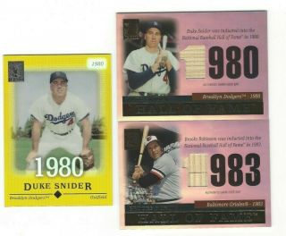 2004 Topps Tribute Hof 80 - Card Set; Plus 2 - Relic Cards