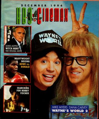Vintage Hbo & Cinemax Program Guide December 1994 Wayne 