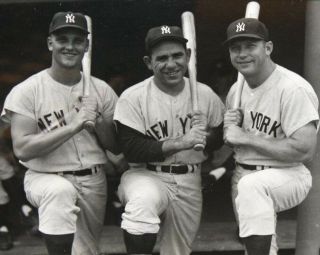 Mickey Mantle Roger Maris Berra 8x10 Photo York Yankees Ny Baseball Picture
