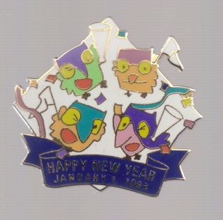 1998 Nagano Olympic Pin Happy Year Mascots