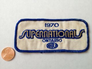 1970 Vintage Supernationals Ontario Motor Speedway Patch Rare Sew On Nhra