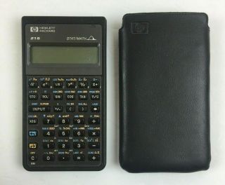 Hewlett Packard Hp 21s Stat Math Calculator With Case