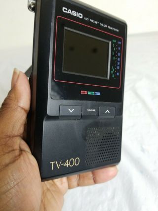Casio LCD Pocket Color Handheld Portable TV Television VHF UHF TV - 400 (7C - 3) 2