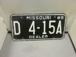 Vintage 1985 Missouri Dealer License Plate Expired Over 3 Years D 4 - 15a