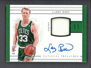 2016 - 17 National Treasures Larry Bird Boston Celtics Hof Jersey Auto /25
