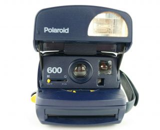 Polaroid 600 Instant Camera Blue With Built In Flash