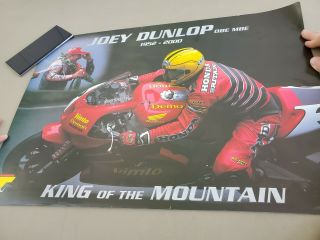 Joey Dunlop King Of The Mountain Poster Memorial Tt Racing Poster
