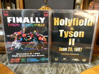 1996 - 97 Mike Tyson Vs.  Evander Holyfield I & Ii - Onsite Boxing Fight Programs