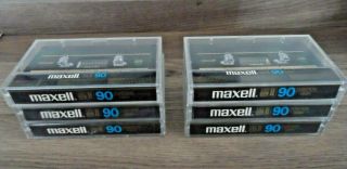 Set Of 6 Maxell Epitaxial Ud Xl - Ii 90 Audio Cassette Tapes -