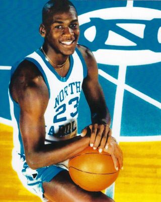 Michael Jordan 8x10 Photo North Carolina Tar Heels Nc Ncaa Basketball Close Up