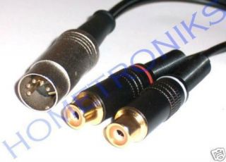 Audiophile 5 Pin Din Plugto 2x Phono Sockets Cable,  Lead For Quad,  Naim 150mm