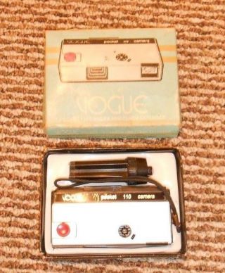 Vintage Vogue Pocket 110 Camera In Orignal Box With Flash Extender