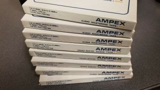 Ampex 7 1/4 " Boxes For Reel To Reel Tapes Ampex Brand.  Audio Tape Boxes Only
