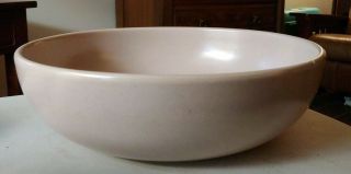 Vtg La Solana Pottery Lg 12 " Serving Bowl Tan/ Taupe Rare Htf Mid Century Mcm