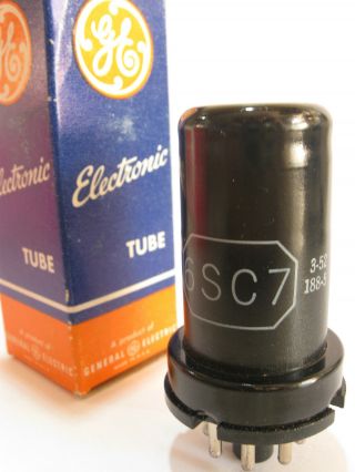 One 1953 Ge 6sc7 Tube - Old Stock /