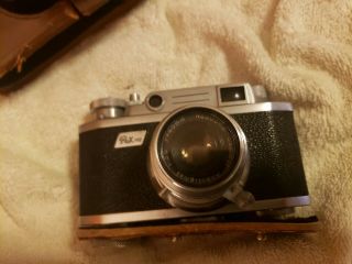 Pax M2 Yamato Vintage 35mm Camera W/ 45mm F/3.  5 Luminor Lens Leather Case Hood