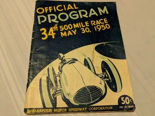1950 Indianapolis 500 Official Program Indy Motor Speedway 34th Race -