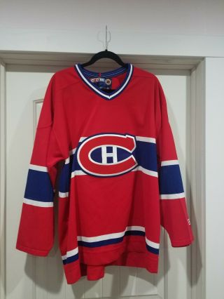 Vintage Montreal Canadiens Ccm Red Blank Jersey (adult Size Xl)