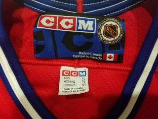 Vintage Montreal Canadiens CCM red blank jersey (adult size XL) 3