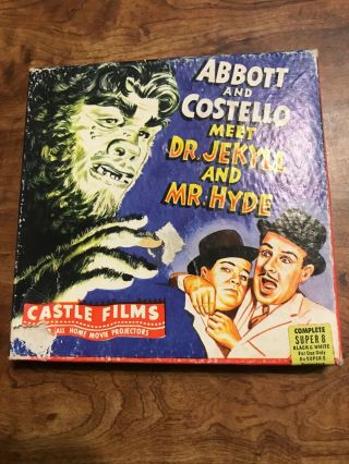 Abbott And Costello Meet Dr.  Jekyll Mr.  Hyde 8mm Film Castle Films 852 As - Is