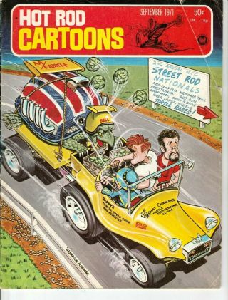 Hot Rod Cartoons September 1971 Vintage Magazines Comics Petersen Publishing