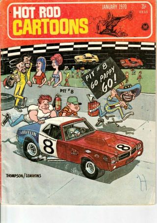Hot Rod Cartoons January 1970 Vintage Magazines Comics Petersen Publishing