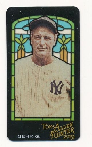 Lou Gehrig 2019 Topps Allen & Ginter Stained Glass Mini Yankees 4