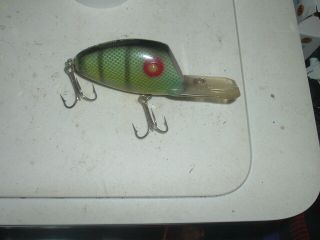old fishing lures Early Pico Digger RARE Color Green Perch 1960s Texas Bait LOOK 2