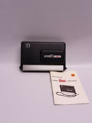 Vintage Eastman Kodak Disc 4100 Camera and a sample disc 2
