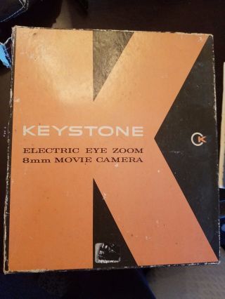 VINTAGE KEYSTONE ELECTRIC EYE ZOOM 8MM MOVIE CAMERA 1963 K - 776H 2
