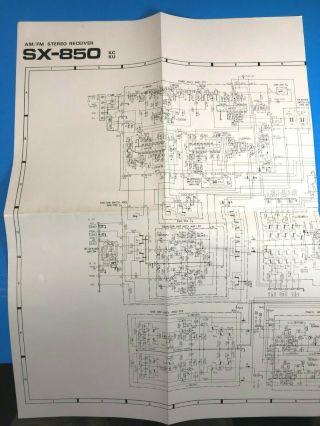 Pioneer Receiver Model Sx - 850 Schematic Print