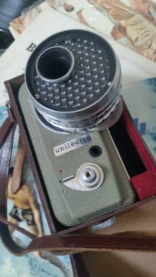 Unilectra Vintage 8 Mm Movie Camera Made In Austria With Elgeet 13mm F1.  8 Lens